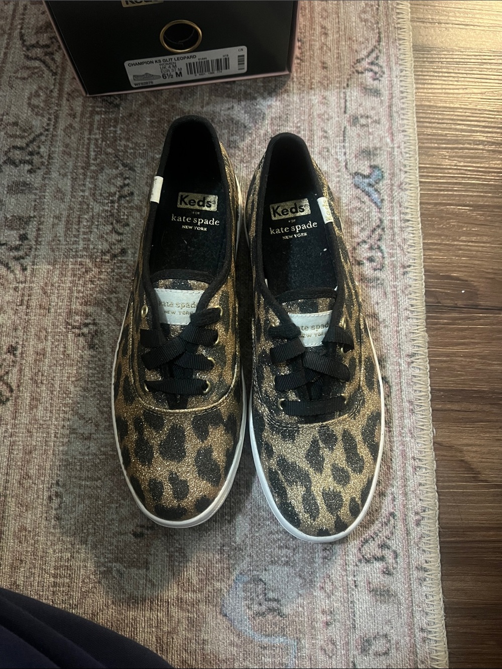 NWT Kate Spade x Keds Glitter Leopard Print